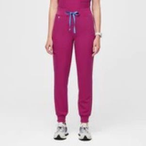 NWT Figs High Waisted Zamora 2.0 Scrub Pants in Raspberry Sorbet